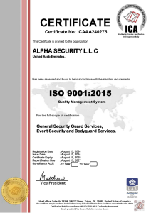 Image of Certificate 9001:2015